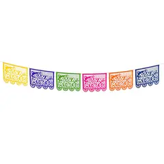 GENERICO - Banderin Guirnalda mexicana de viva mexico por 5 metros