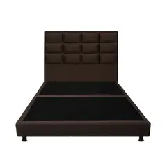DORMILANDIA - Combo Base Cama Dividida Café Semidoble 120x190 + Cabecero Londres