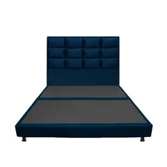 DORMILANDIA - Combo Base Cama Dividida Azul Semidoble 120x190 + Cabecero Londres