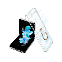 GENERICO - Estuche GKK Phantom Anillo De lujo para Samsung Z Flip 6Transparente