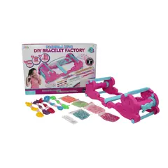 JUGUETELANDIA - SET MAQUINA TEJEDORA DE PULSERAS CAJA
