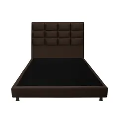 DORMILANDIA - Combo Base Cama Entera Café Semidoble 120x190 + Cabecero Londres