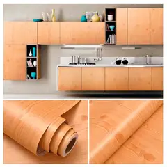 GENERICO - Papel Vinilo Adhesivo De 10 M X 45 Cm Madera Clara