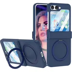 GENERICO - Funda Protección Bisagra Soporte Compatible Samsung Z Flip 6 Azul
