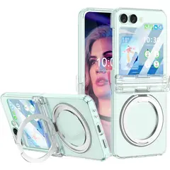 GENERICO - Funda Bisagra Soporte Para Samsung Z Flip 6 Z Flip 7 FE Transparente