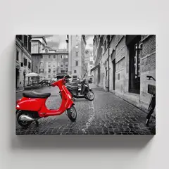 TAYRONA STORE - Cuadros Retablo Blanco Negro y Rojo 043 - 50x35cm