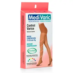 MEDIVARIC - Media Dama Cadera 15-20 Mmhg Opaca Talla L Beige