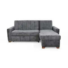 VENECIA - Sofa Cama En L Multifuncional Izquierdo Apolo 92X220X160 Tela Gris