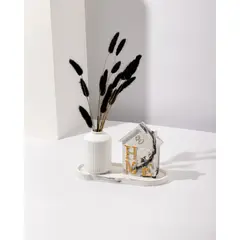 DECORACIONES ALE Y GABI - BANDEJA OVALADA DECORATIVA 19X10CMS