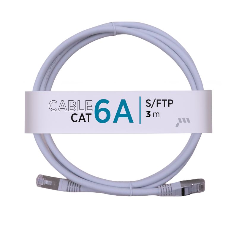 Imagen de Patch Cord De Cobre Sftp Cat 6a Pcv6a-10g Gris X 10ft 3m
