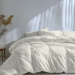 KARYTEX - Funda Duvet Sateen Rayas Cama King Color Ivory - Beige 125 Gramos Mindy.