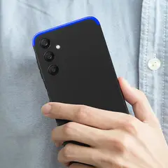 GENERICO - Funda Carcasa Estuche Protector Para Samsung A25 Negro con Azul