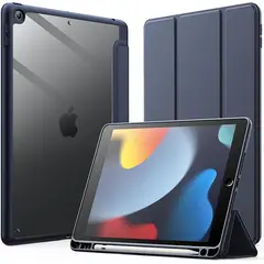 GENERICO - Estuche Protector Smart Clear Magnético Para Ipad 10.2 7a, 8a, 9a Generación - Color Azul