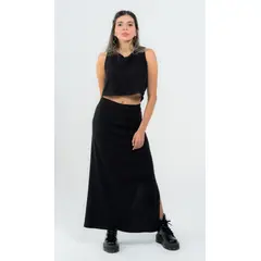 FREYDA - Vestido Largo Coquette Con Abertura Lateral