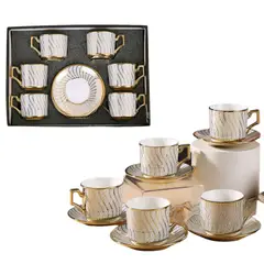 MULTIPLACE COLOMBIA - Set De Pocillos Dorados Para Cafe Tinto X 12 Piezas 150 Cc Importados.