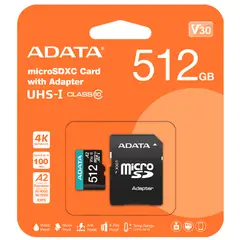 ADATA - Memoria Micro SD 512GB Premier Pro SDHC UHSI A2 V30