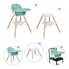 PRIORI - Silla Comedor Bebe 5 en 1 Executive Verde