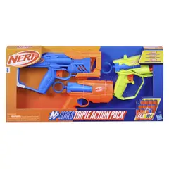 HASBRO - Lanzador Nerf N Series Pack Triple Acción