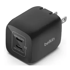 BELKIN - Cargador 45W 2 Puertos Usb Tipo C Carga Rapida 3.0