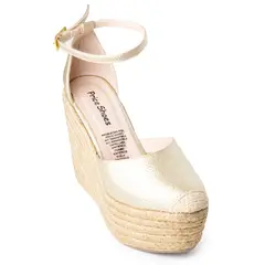 PRICE SHOES - Plataforma en yute Mujer 962CR111DORADO