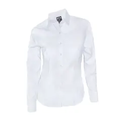 SON DOS - Camisa blusa blanca oficina formal manga larga mujer