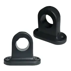 GENERICO - Set x2 Soporte Pasamanos Pasante 1 ¼ Negro