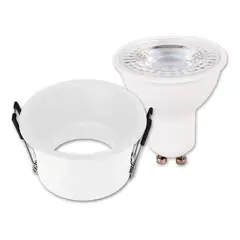 VCP - Ojo De Buey Dimerizable Blanco Led Luz Cálida Redondo 7w
