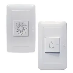 VCP - Pulsador + Zumbador Timbre, Sencillo, 127v, Blanco