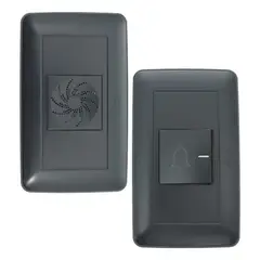 VCP - Pulsador + Zumbador Timbre, Sencillo, 127v, Negro Mate