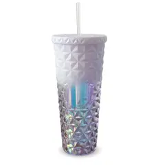 GENERICO - Termo tipo vaso con pitillo doble pared Tornasol