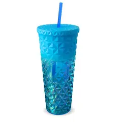 GENERICO - Termo tipo vaso con pitillo doble pared Tornasol