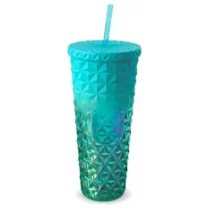 GENERICO - Termo tipo vaso con pitillo doble pared Tornasol