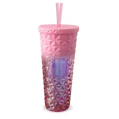 GENERICO - Termo tipo vaso con pitillo doble pared Tornasol