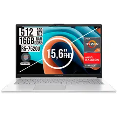 ASUS - Portátil Vivobook Go 15 Ryzen 5 7520U 16GB RAM 512GB SSD 15.6" FHD Silver