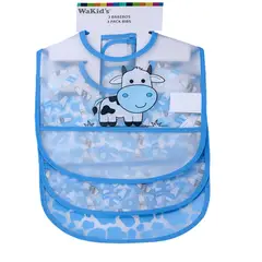 WAKIDS - Set Baberos X 3 Unid. Bebe Unisex Plástico AZUL REF.76847