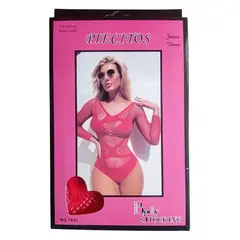 GENERICO - Baby doll malla Body Lencería erótica sensual Rojo 7631