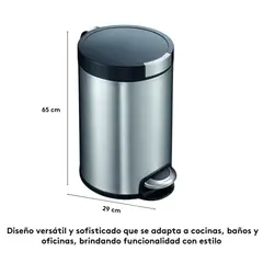 ACCESORIOS Y ACABADOS - Caneca Aya Pedal Acero Inox 30l