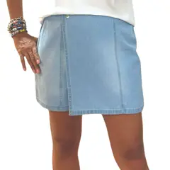 SERAFINA - Falda short denim Serafina_.