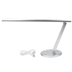 GENERAL - Lampara Escritorio LED FX026 Brazo Oscilante USB Plateada