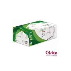 CRISTAR - Set De 4 Vasos Y 1 Jarra Vitro Concept (5 Piezas)