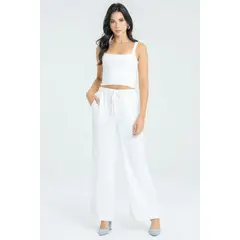 RAGGED - Pantalon twill Blanco crudo Ragged.