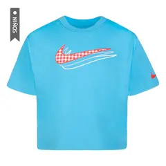 NIKE - Camiseta Nkg Ss Icon Boxy Tee Niña-Azul