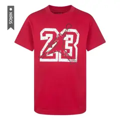 NIKE - Camiseta Jdb 23 Jumpman Ss Tee Niño-Rojo