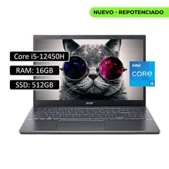 ACER - Portatil A515 Intel Core i5 12450H Ssd 512GB Ram 16GB 15.6” Fhd Win 11 home