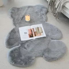 GENERICO - Tapete Alfombra Pisa Forma Oso Suave Niños Decoración Hogar