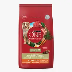 PURINA - ONE - Adult Med y Grand Pollo y Carne 2KG X3 Unidades