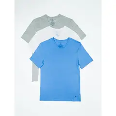TOMMY HILFIGER - 3 Pack de camisetas de cuello v con logo
