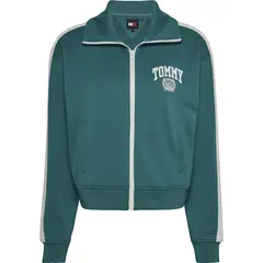 TOMMY HILFIGER - Saco Verde Deportivo Varsity Para Mujer Tommy Jeans
