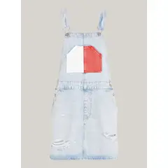 TOMMY HILFIGER - Overol azul denim Archive color block Tommy Jeans