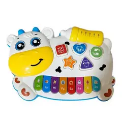 GENERICO - Piano Organeta Vaca Musical Bebes Niños + Baterias Juguete